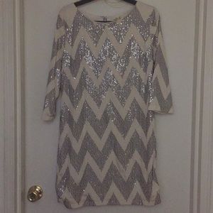 Chevron sequins dress
